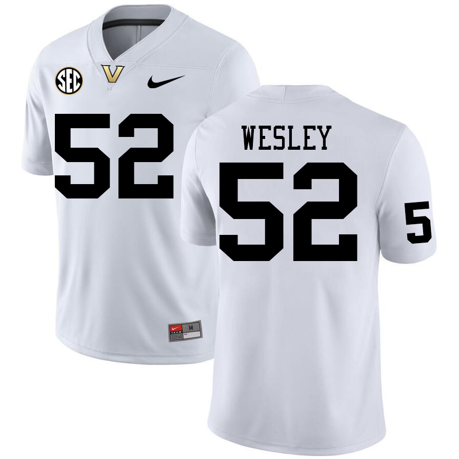 Vanderbilt Commodores #52 Kevo Wesley College Football Jerseys Sale Stitched-White